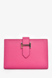 Hermes Magenta Leather Mini 'Bearn' Wallet