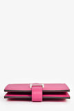 Hermes Magenta Leather Mini 'Bearn' Wallet