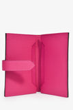 Hermes Magenta Leather Mini 'Bearn' Wallet