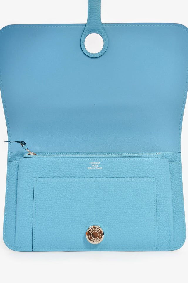 Hermes 2019 Blue Leather 'Dogon' Long Wallet