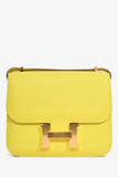 Hermes 2019 Lime Swift Leather Mini Constance 18 GHW