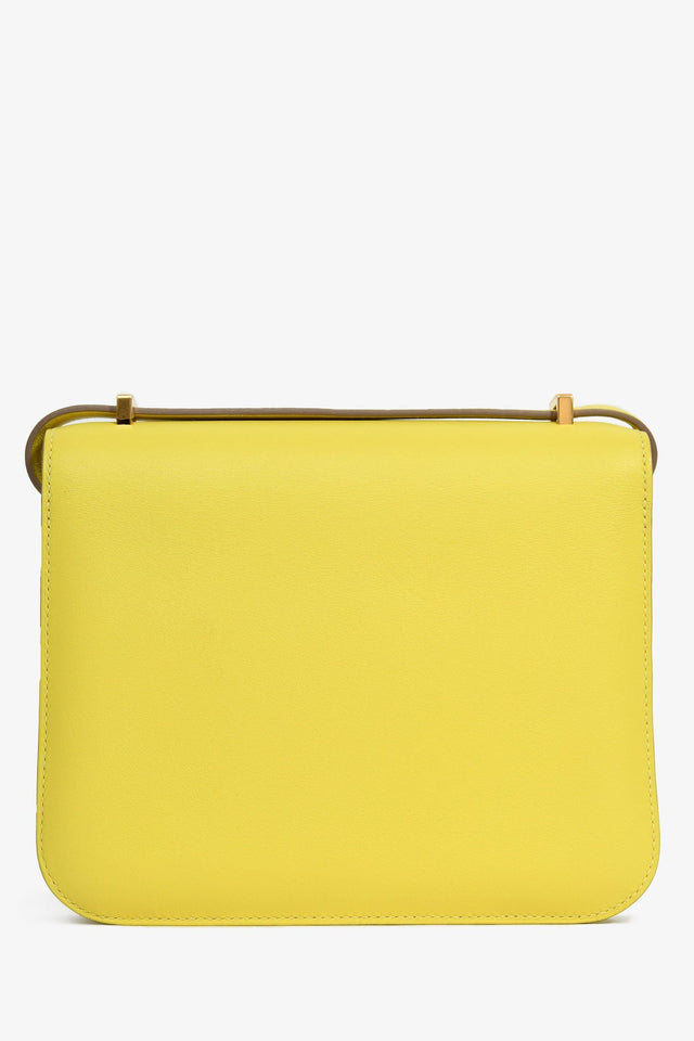 Hermes 2019 Lime Swift Leather Mini Constance 18 GHW