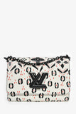Louis Vuitton 2015 White/Black Graphic Printed Leather Twist MM Chain Bag