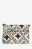 Louis Vuitton 2015 White/Black Graphic Printed Leather Twist MM Chain Bag