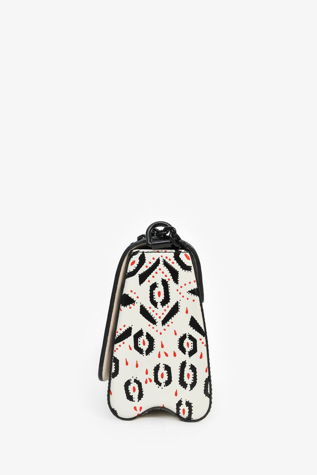 Louis Vuitton 2015 White/Black Graphic Printed Leather Twist MM Chain Bag