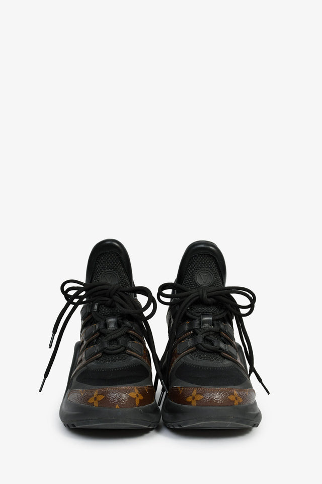Louis Vuitton Black/Brown Monogram 'Archlight' Sneakers Size 37.5