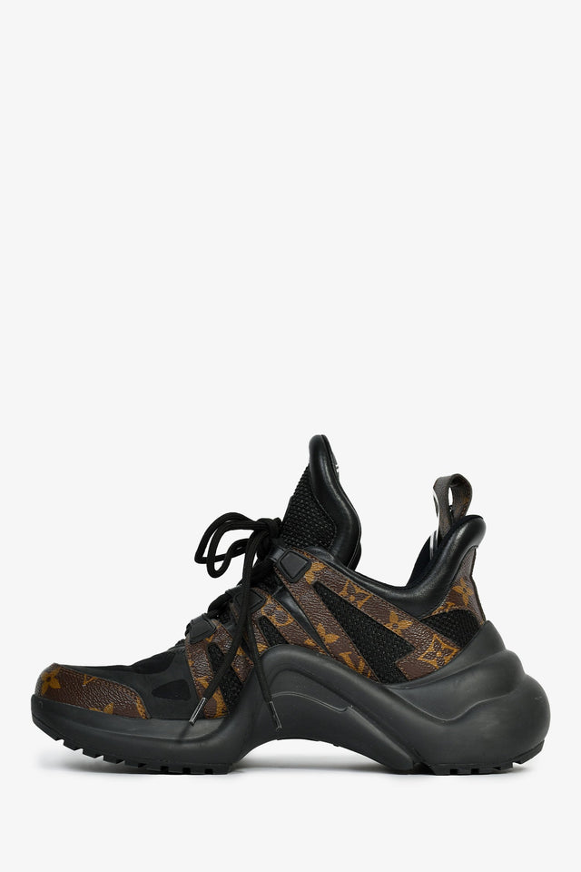 Louis Vuitton Black/Brown Monogram 'Archlight' Sneakers Size 37.5