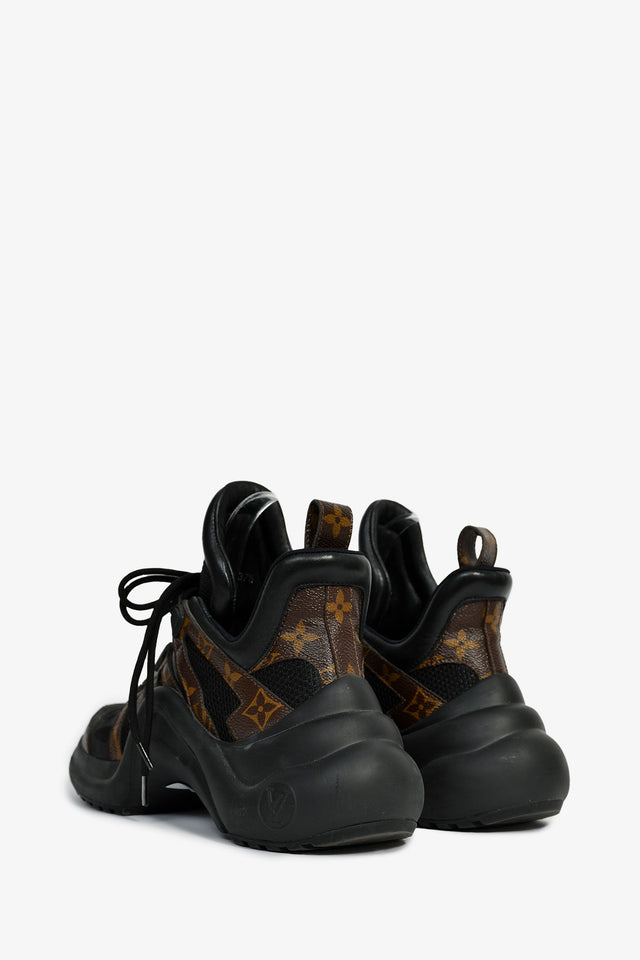 Louis Vuitton Black/Brown Monogram 'Archlight' Sneakers Size 37.5