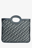 Christian Dior Navy Oblique Jacquard Clutch