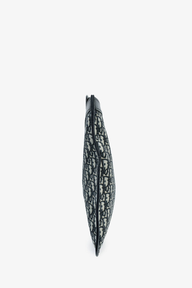 Christian Dior Navy Oblique Jacquard Clutch