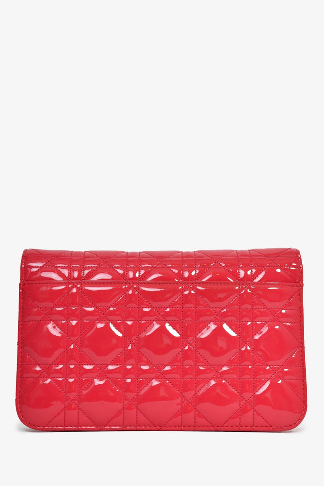 Christian Dior Pink Patent 'Miss Dior' Wallet On Chain