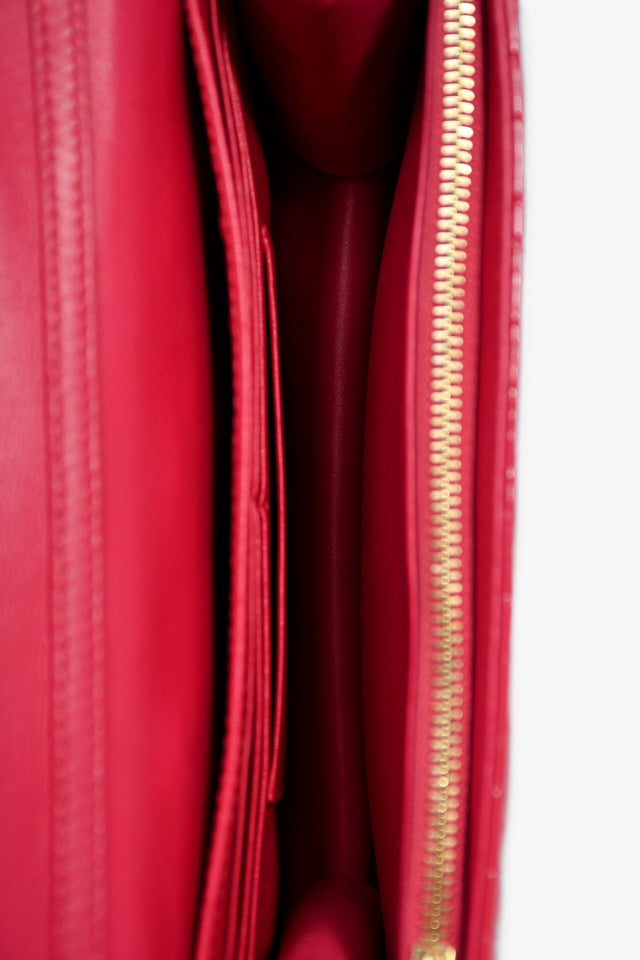 Christian Dior Pink Patent 'Miss Dior' Wallet On Chain