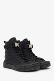 Prada Black Nylon Buckle Detail High Top Sneakers Size 10 Mens