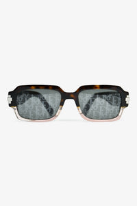 Christian Dior Brown/Pink Ombre Monogram 'Diorblacksuit XL' Sunglasses