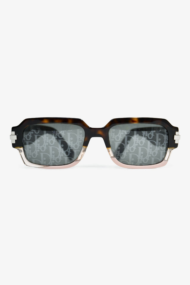 Christian Dior Brown/Pink Ombre Monogram 'Diorblacksuit XL' Sunglasses