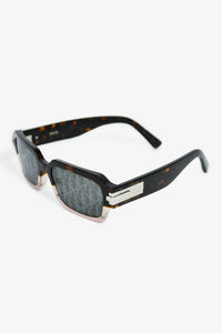 Christian Dior Brown/Pink Ombre Monogram 'Diorblacksuit XL' Sunglasses