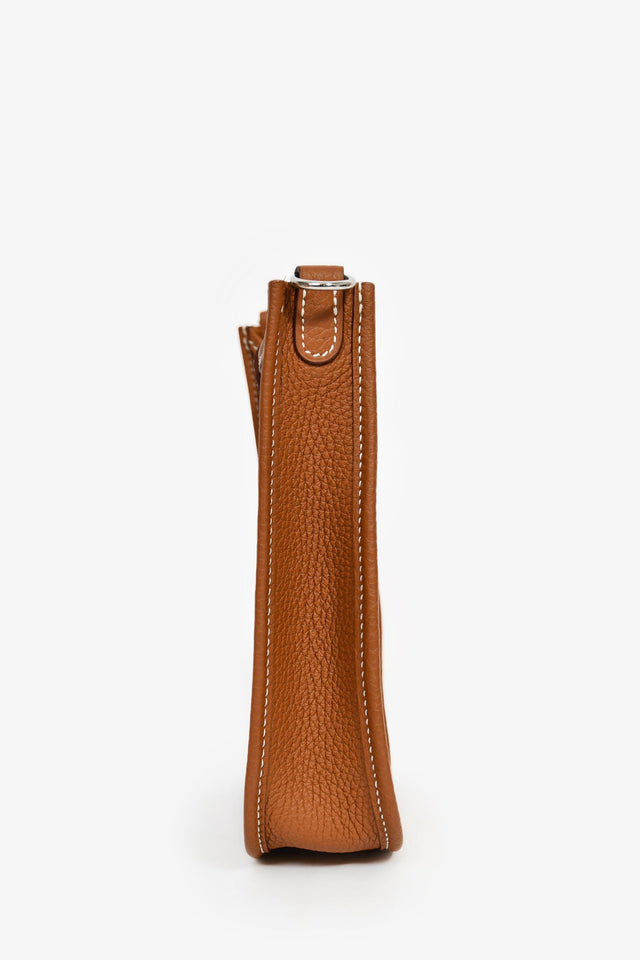 Hermes 2023 Gold Togo Leather Mini Evelyne TPM 16 Crossbody