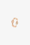 Hermes 18K Rose Gold Small Mode 'Chain d'ancre Enchainee' Ring Size 5