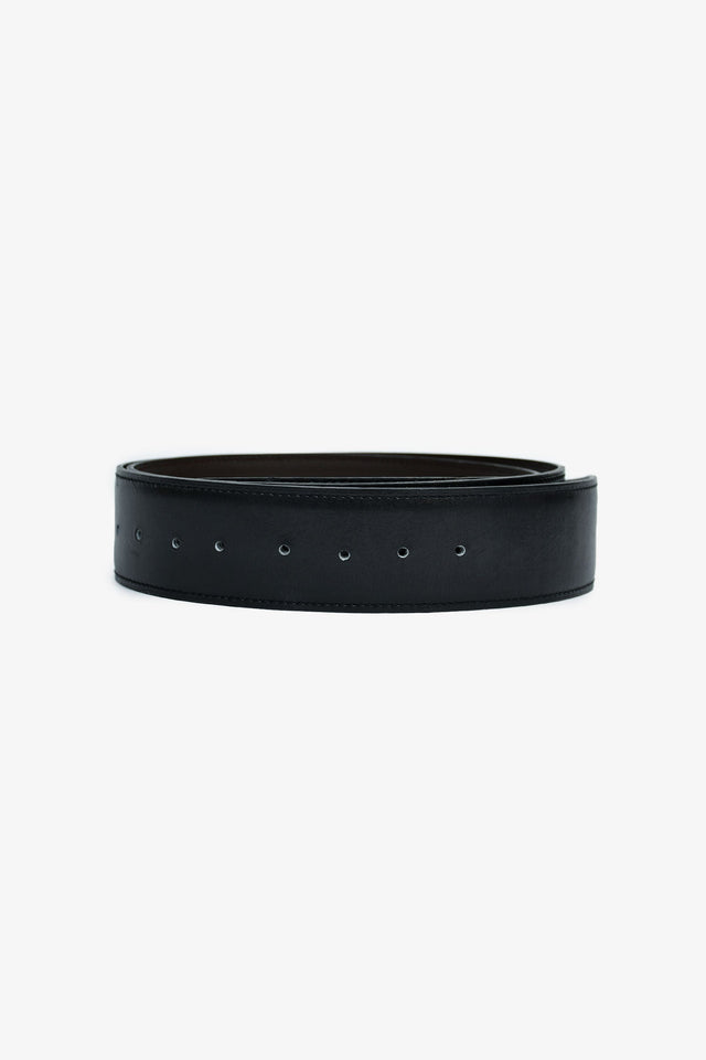 Hermes 2011 Black/Brown Reversible Belt Size 100 (No Buckle)