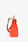 Hermes 2016 Orange Canvas/Tan Leather Herbag 31