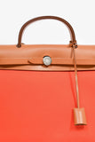Hermes 2016 Orange Canvas/Tan Leather Herbag 31