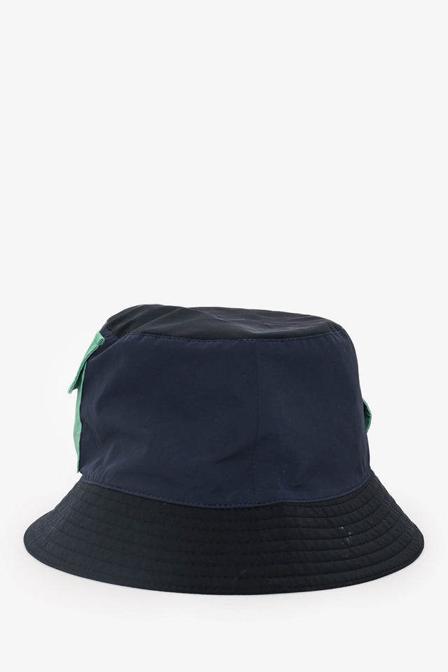 Hermes Navy/Black/Green Reversible Bucket Hat Size 58