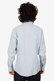 Hermes Blue/White Striped Horsebit Print Long Sleeve Shirt Size 39 Mens