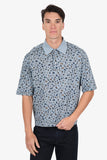 Hermes Blue Printed Polo Shirt Size M