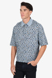 Hermes Blue Printed Polo Shirt Size M