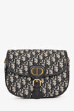 Christian Dior Blue Oblique Medium Bobby Bag