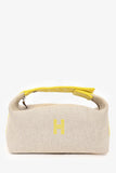 Hermes Beige/Yellow Canvas Bride-A-Brac Small Case
