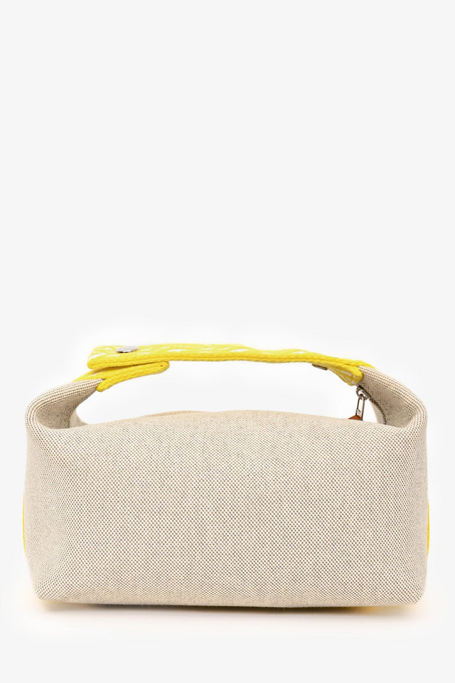 Hermes Beige/Yellow Canvas Bride-A-Brac Small Case