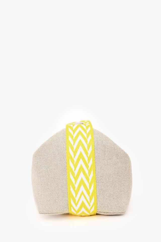 Hermes Beige/Yellow Canvas Bride-A-Brac Small Case