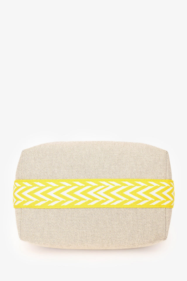 Hermes Beige/Yellow Canvas Bride-A-Brac Small Case