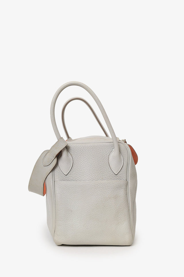 Hermes 2013 Light Grey Clemence Leather Lindy 30