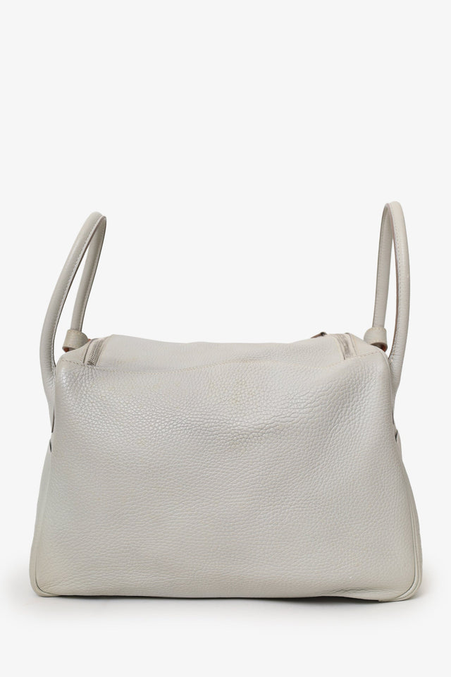 Hermes 2013 Light Grey Clemence Leather Lindy 30
