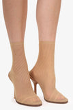 Burberry Tan Mesh 110mm Ankle Boots Size 39