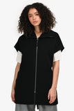 Hermes Black Double Faced Cashmere Zip Up Wrap Vest Size 36
