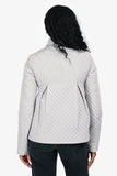 Burberry London Light Grey Quilted Padded Jacket Size 2