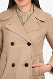 Louis Vuitton Beige Double Breasted Short Trench Coat Size 34