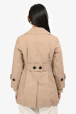 Louis Vuitton Beige Double Breasted Short Trench Coat Size 34