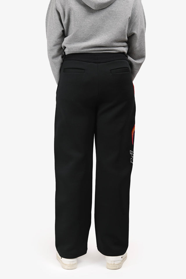 Louis Vuitton Black Neoprene Logo Track Rainbow Embroidered Pants Size M Mens