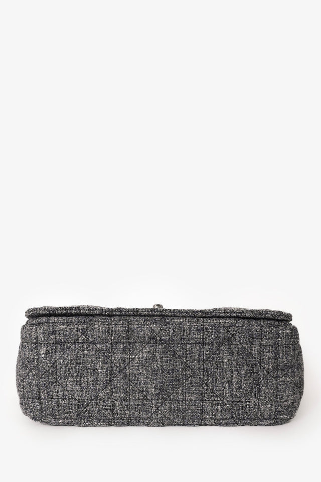 Christian Dior 2022 Grey Tweed Medium Caro Bag