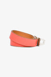 Hermes Coral Leather Double Tour Bracelet