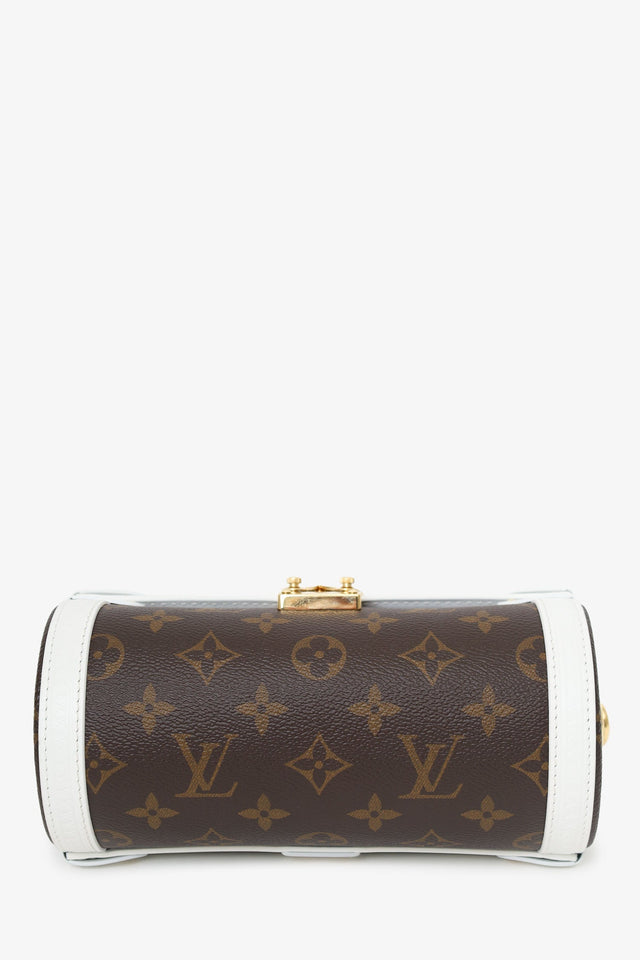 Louis Vuitton White/Brown Monogram Papillon Trunk With Pouch