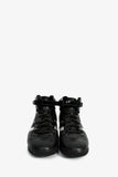 Louis Vuitton Black/Silver Leather High Top Sneakers Size 37