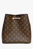 Louis Vuitton 2017 Monogram/Pink 'Neo Noe' MM Bucket Bag with 2 Straps