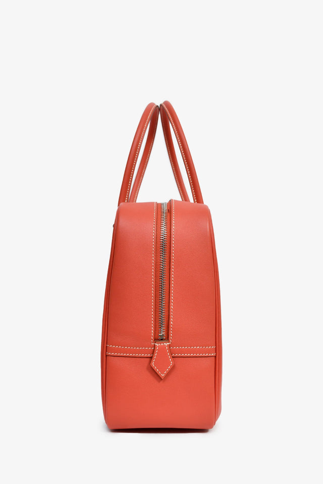 Hermes 2015 Orange Evercolour Leather Plume 32 Top Handle Bag