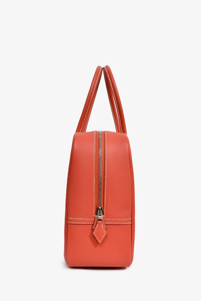 Hermes 2015 Orange Evercolour Leather Plume 32 Top Handle Bag
