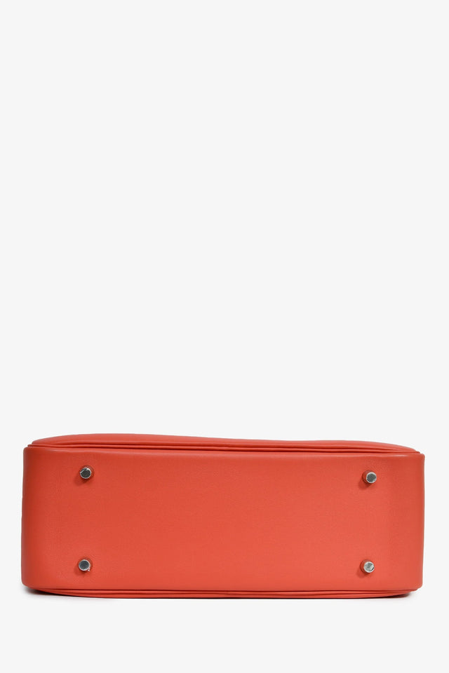 Hermes 2015 Orange Evercolour Leather Plume 32 Top Handle Bag